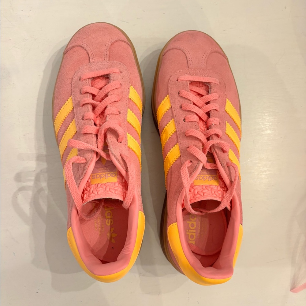 Adidas Pink and Yellow Gazelles